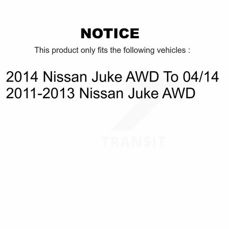 Kugel Front Rear Wheel Bearing & Hub Assembly Kit For Nissan Juke AWD K70-101284
